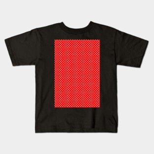 white polka dot skulls on red Kids T-Shirt